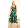 Sleeveless Button-Front Print Sundress, , large