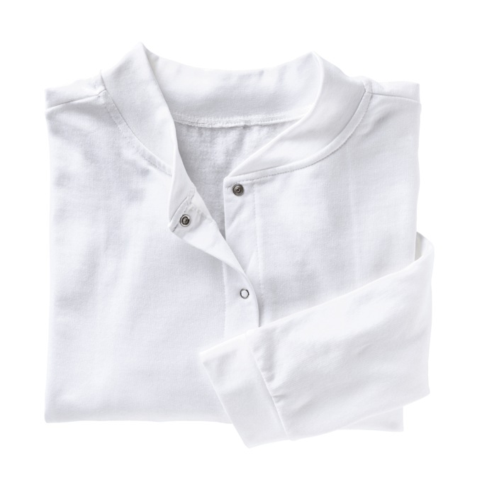 Snap-Front Cardigan, White, large