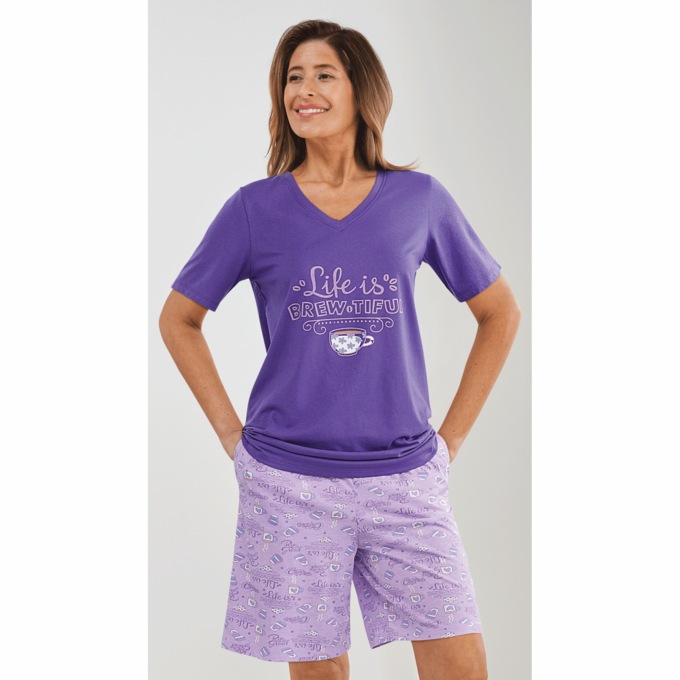 Novelty Shorty PJ Set, , large