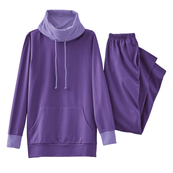 Cowl Neck Lounging Set, , large