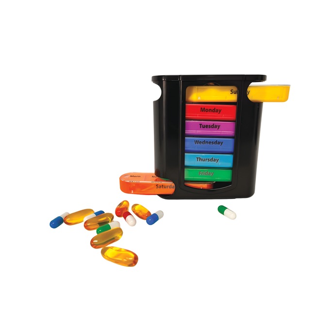 Weekly Vertical Pill Organizer, , large