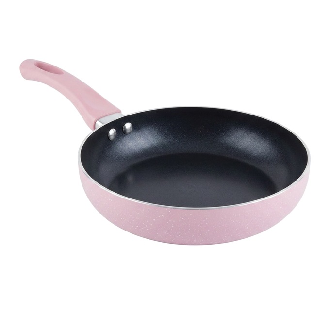 Chef Tested 11-Piece Granite Ceramic Nonstick Cookware Set, Pink, large