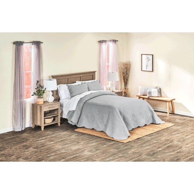Antoinette II Bedspread, Dark Navy, large