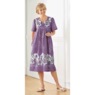 Border Print Patio Dress, Violet Bold Floral, large