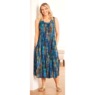 Sleeveless Button-Front Print Sundress, , large