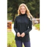 Long-Sleeve Mock Neck Top - Print, , large