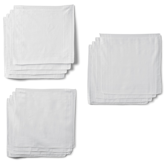 Set of 12 Men's Handkerchiefs, , large
