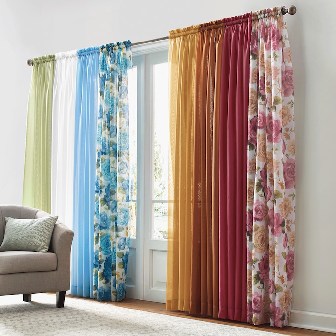 Sheer Curtain Panel, , large
