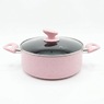 Chef Tested 11-Piece Granite Ceramic Nonstick Cookware Set, Pink, large