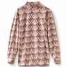 Long-Sleeve Mock Neck Top - Print, , large