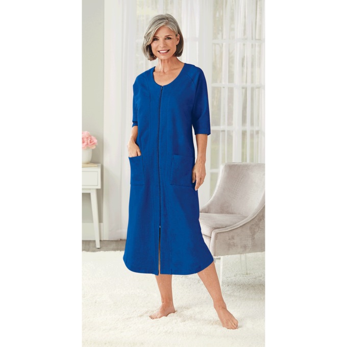 Zip-Up Terry Robe by Cozee Corner®, , large