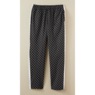 Henley Baseball Pants, Black White Dot, large