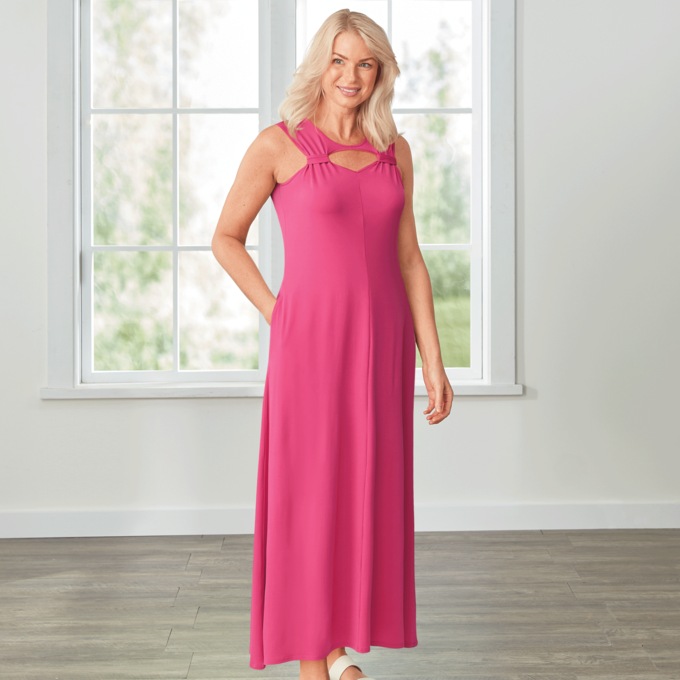 Sweetheart Neck Lounging Maxi, , large
