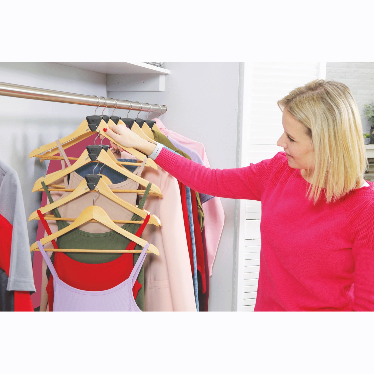 Ruby Space Triangles™ Closet Organizers | Harriet Carter