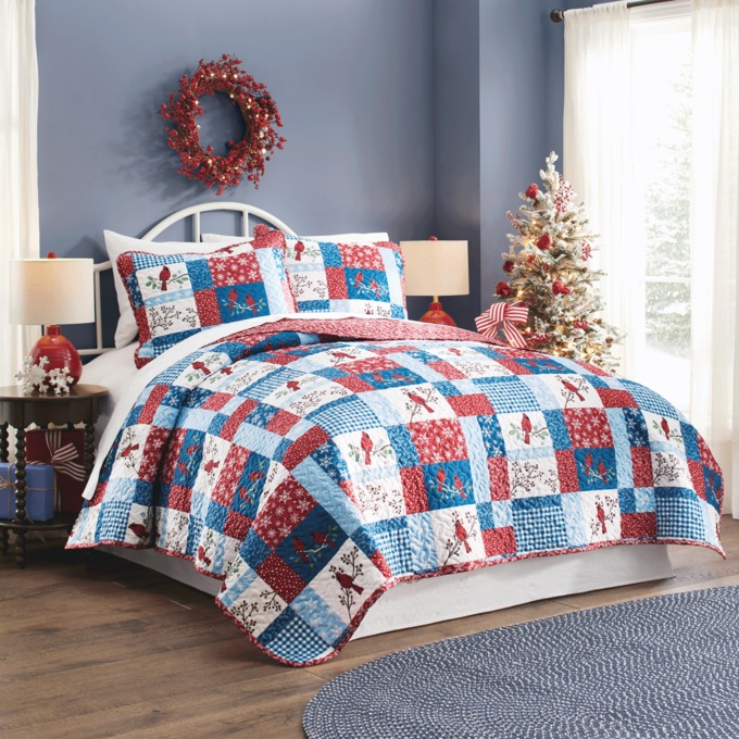 Reversible Winter Quilt Set, , large