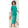 Printed Capri Pajama Set, , large