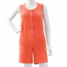 Button-Front Terry Romper, , large