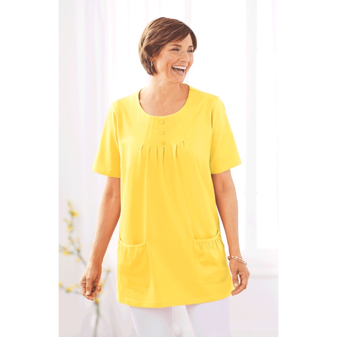 Knit Tunic with Patch Pockets, , large