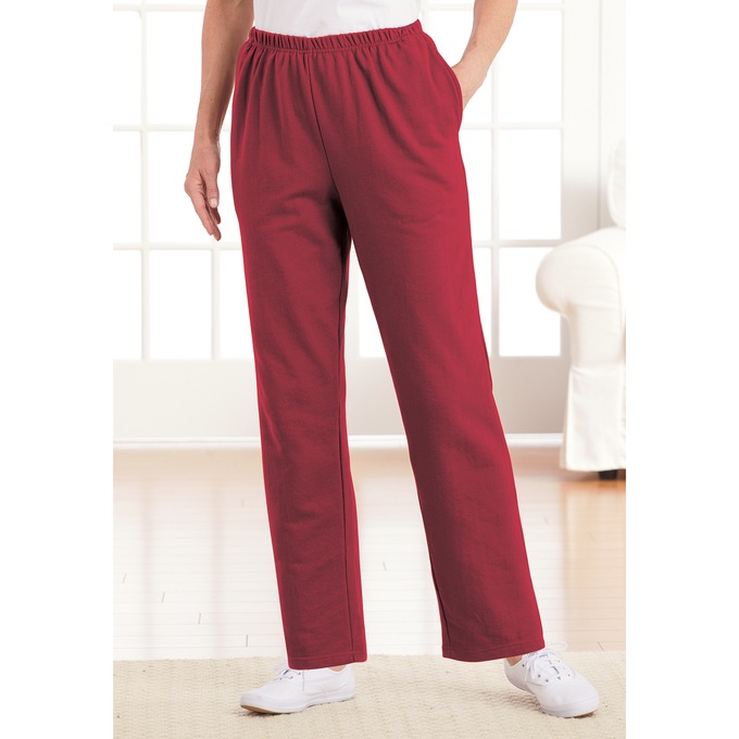 Casual Fleece Pants, Red Dahlia, large