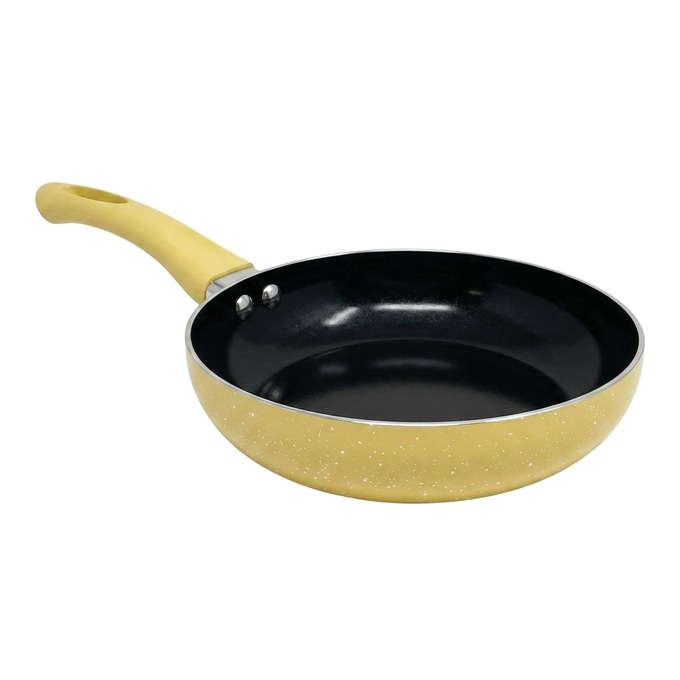 Chef Tested 11-Piece Granite Ceramic Nonstick Cookware Set, Yellow, large