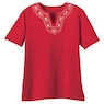 Embroidered Capri Set, Cherry, large
