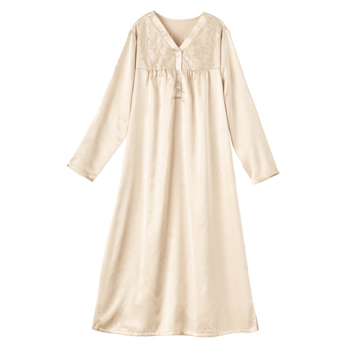 Brushed Back Satin Sleepwear, , large