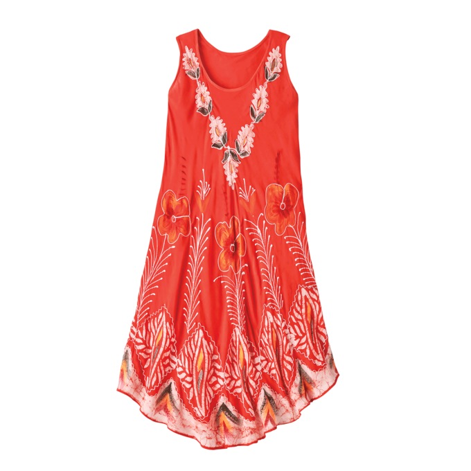 Sleeveless Floral Dress, , large