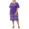 Border Print Patio Dress, Black Berry, large