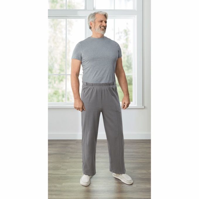 Men's Easy-Access Adaptable Pant, Charcoal Gray, large
