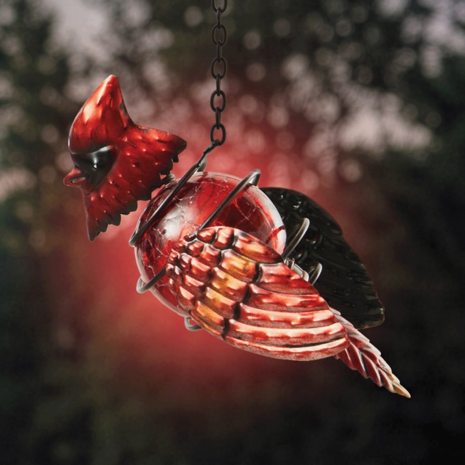 Hanging Bird Solar Lantern, , large