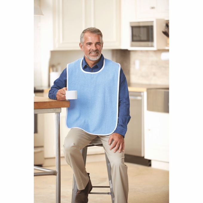 3-Pack Terry Bibs , Blue, large