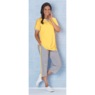 Contrast Trim Top, Sunshine Gray, large