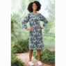 Henley Sweatshirt Dress, , large
