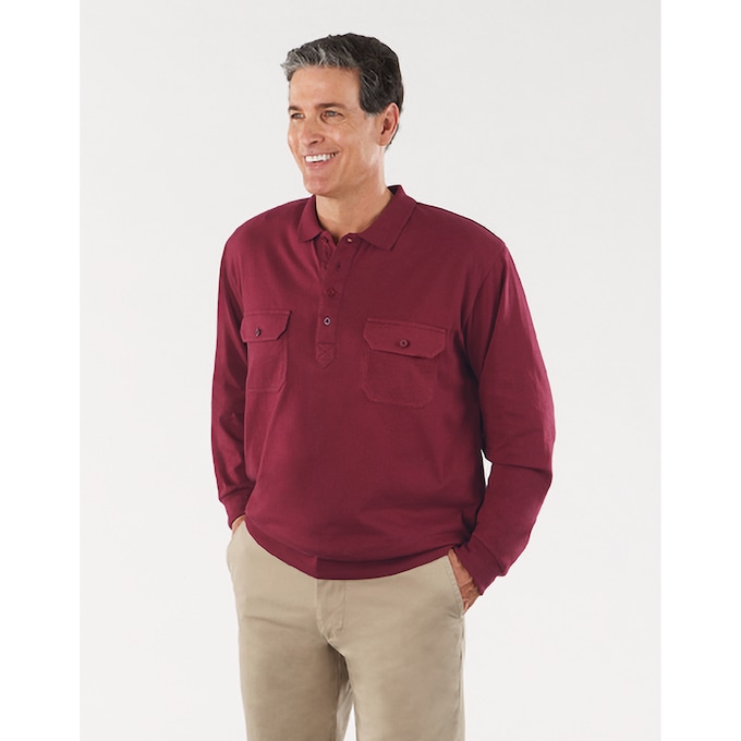 Men's Classic Polo Shirt, Burgundy, large