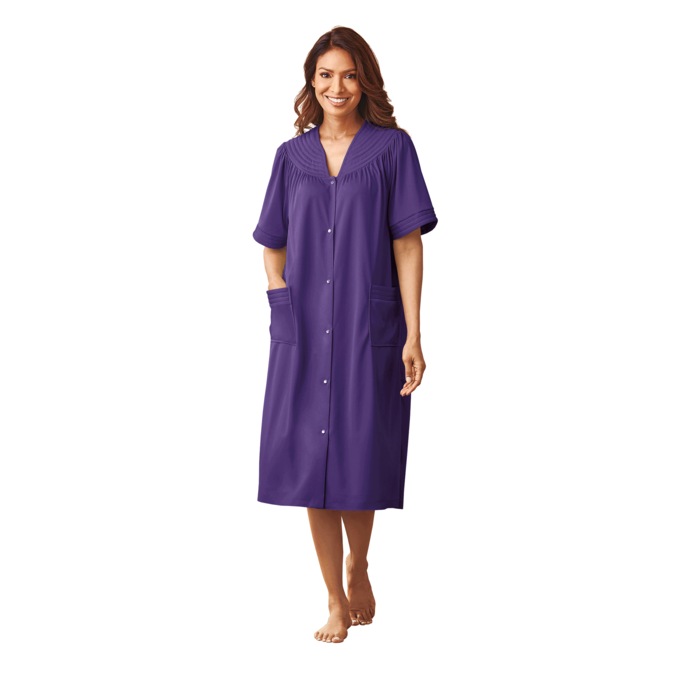 Polyester Snap-Front Duster, , large