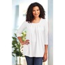 Pleated Neck Swing Tunic with Pockets, , large