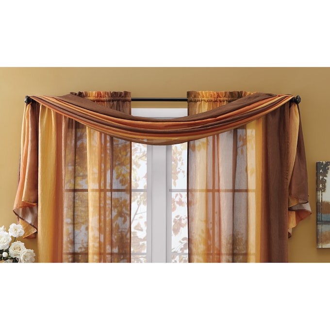 Ombr&eacute; Tasseled Waterfall Valance, Autumn, large