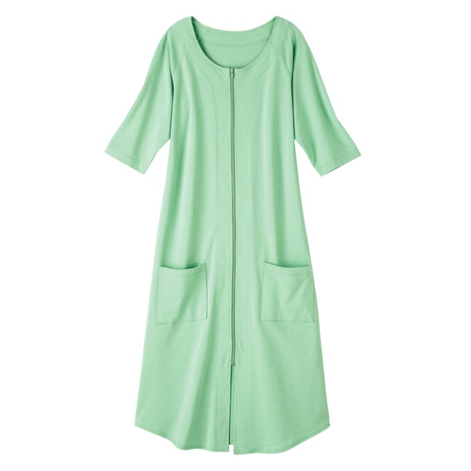 Zip-Up Terry Robe by Cozee Corner®, Ivy, large