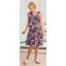 Crinkle Cotton Tiered Dress - Print, , large