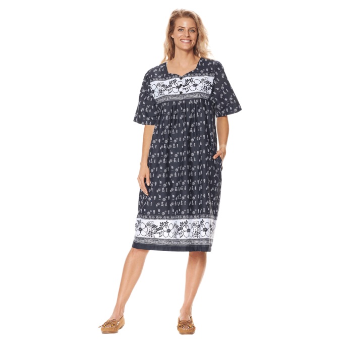Border Print Patio Dress, , large