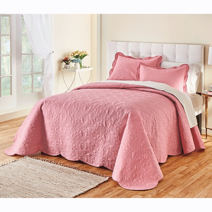 Del Ray Bedspread, Blush, large