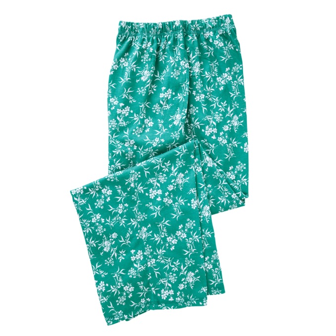 Printed Capri Pajama Set, , large
