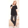 Contrast Trim Top, Black White, large