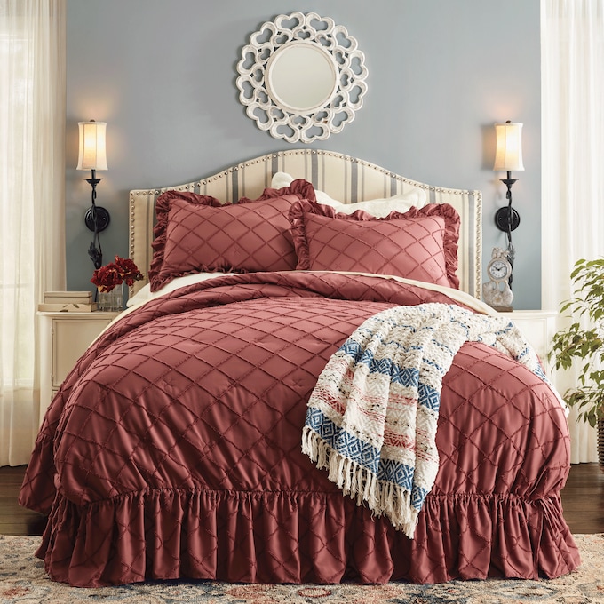 Anna Skirted Bedspread, , large