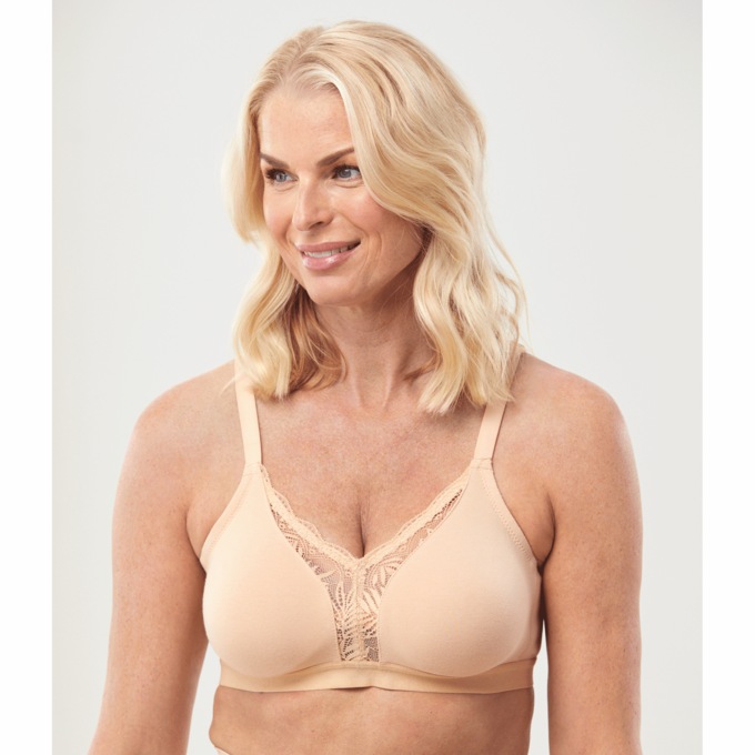 QT Intimates™ Cami Bra with Lace Insert, , large