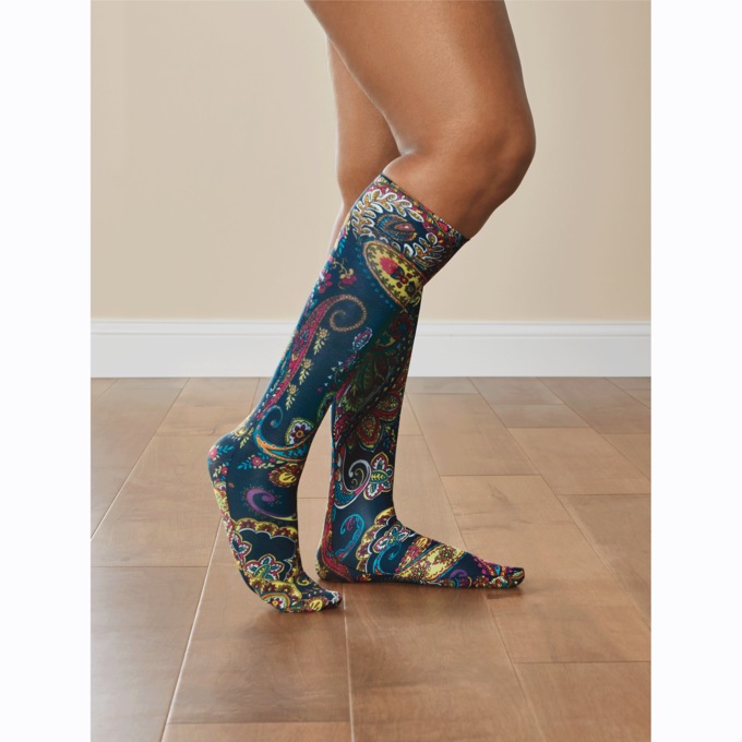 Celeste Stein Stylish and Latex-Free Mild Compression Socks - 8–15mmHg, Irene, large