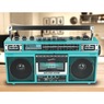 Supersonic 4-Band Radio and Cassette Player with Bluetooth, Teal, large