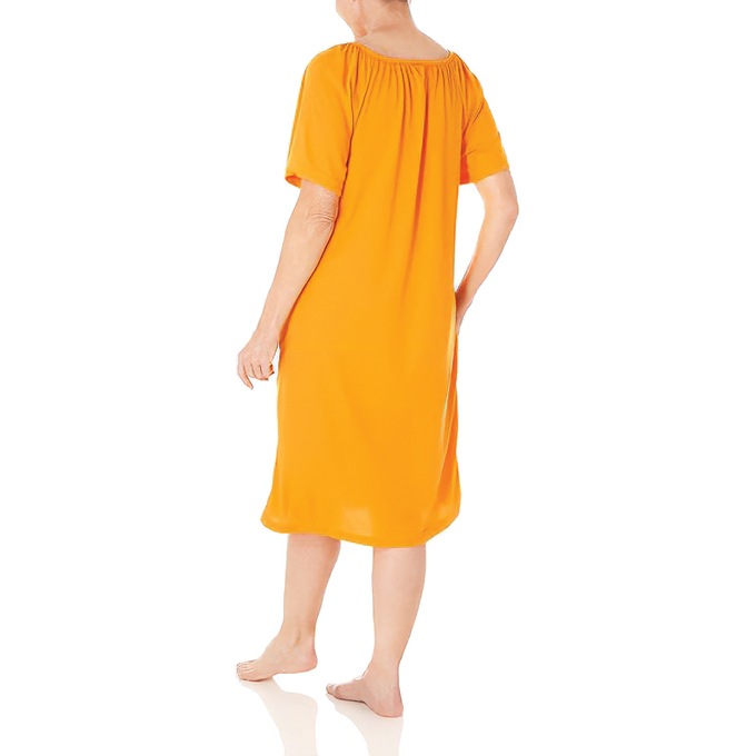 Embroidered Solid Waltz Lounger, Mango, large