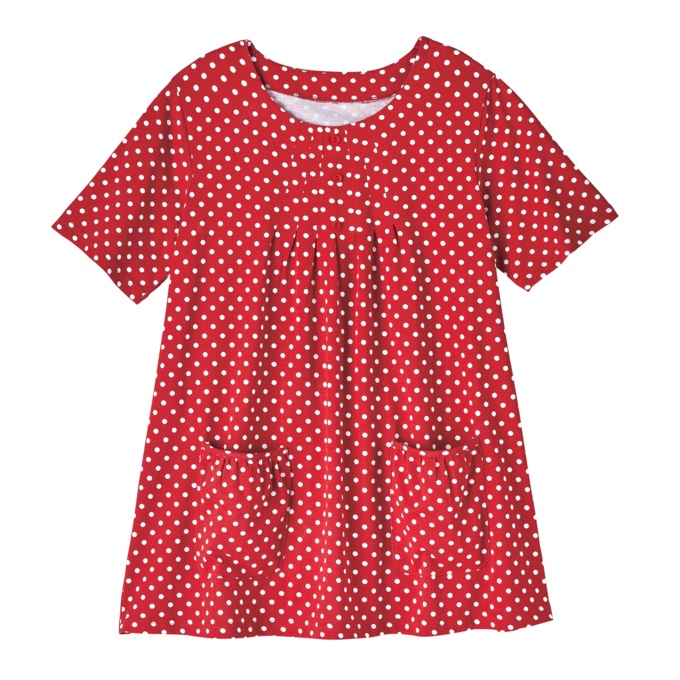 Knit Tunic with Patch Pockets - Print, , large