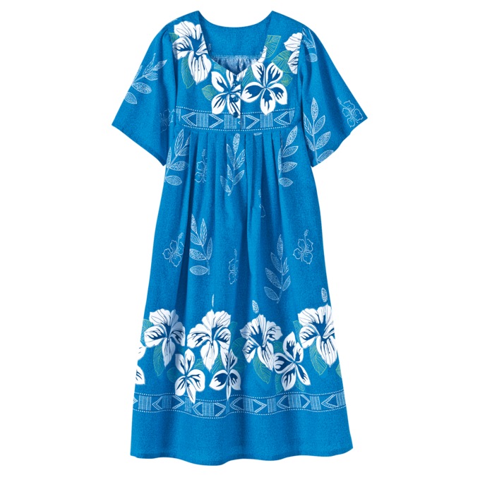 Border Print Patio Dress, , large